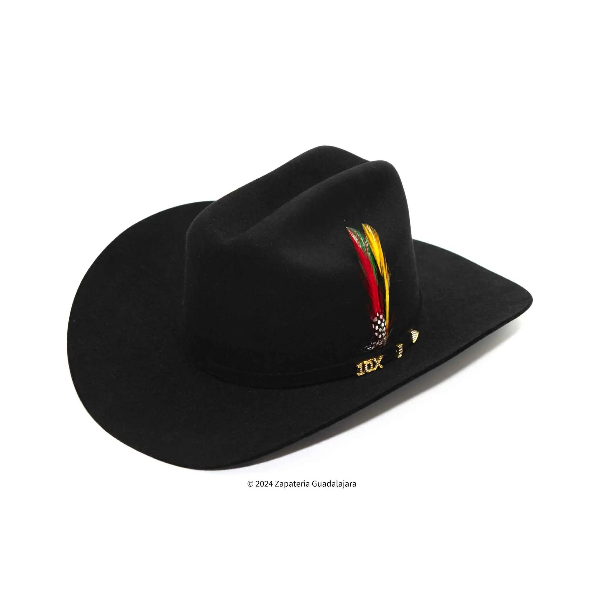 SERRATELLI 10x FELT BLACK COWBOY HAT