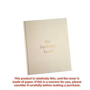 Birthday Memory Book- Elegant Birthday Journal - Baby Journal to Record Milestones, Photos, Letters & More - Baby Memory Gift for Parents Scrapbooks