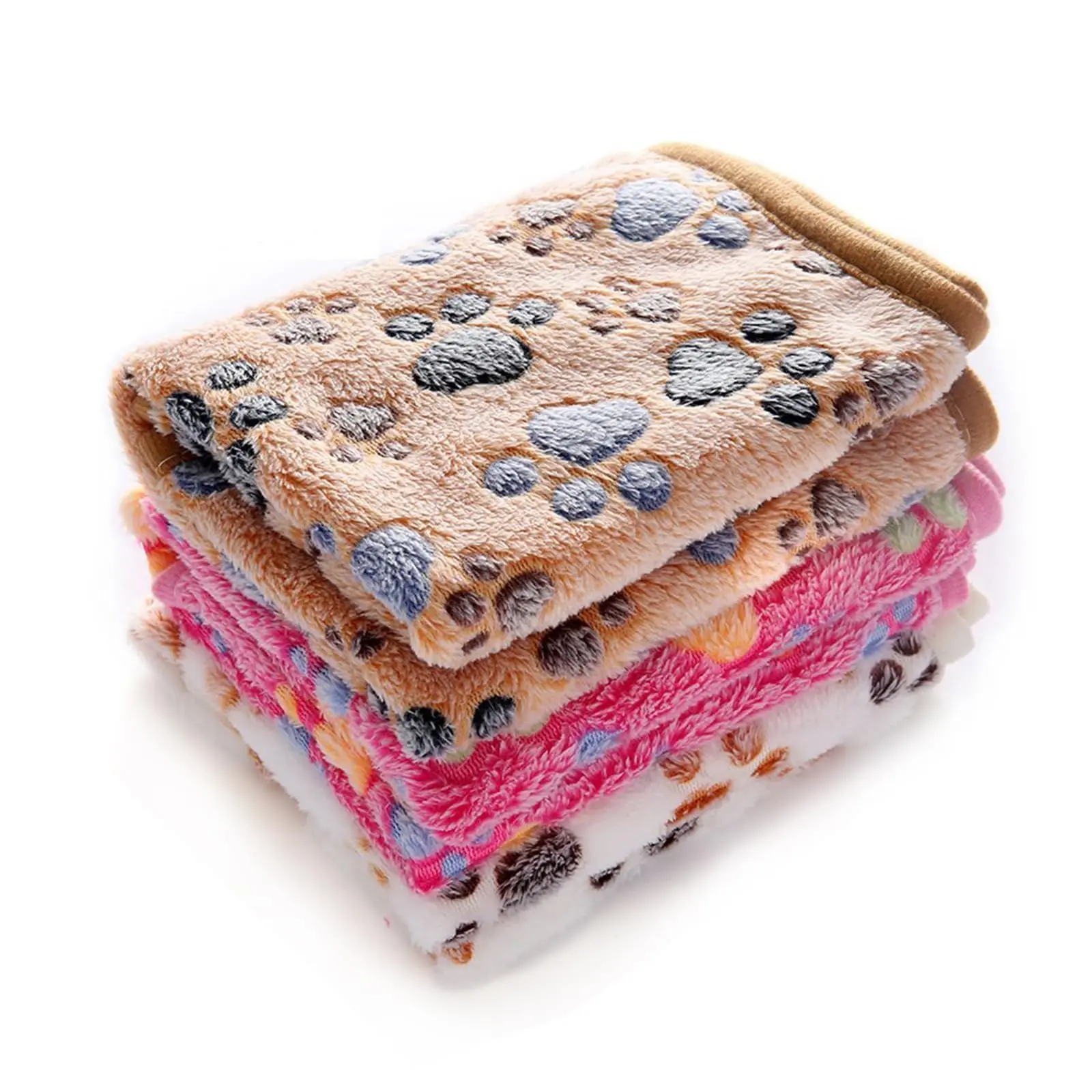 3-Pack Pet Fleece Blankets - Classic Style, Soft 23x16in Small Throws for Dogs & Cats, Outdoor Camping Chew-Resistant Cozy Warmth Pet Furniture Covers