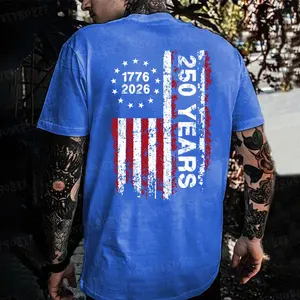 Monkeysober Pure Cotton 1776-2026 250 Years Fun American Men's T-Shirt