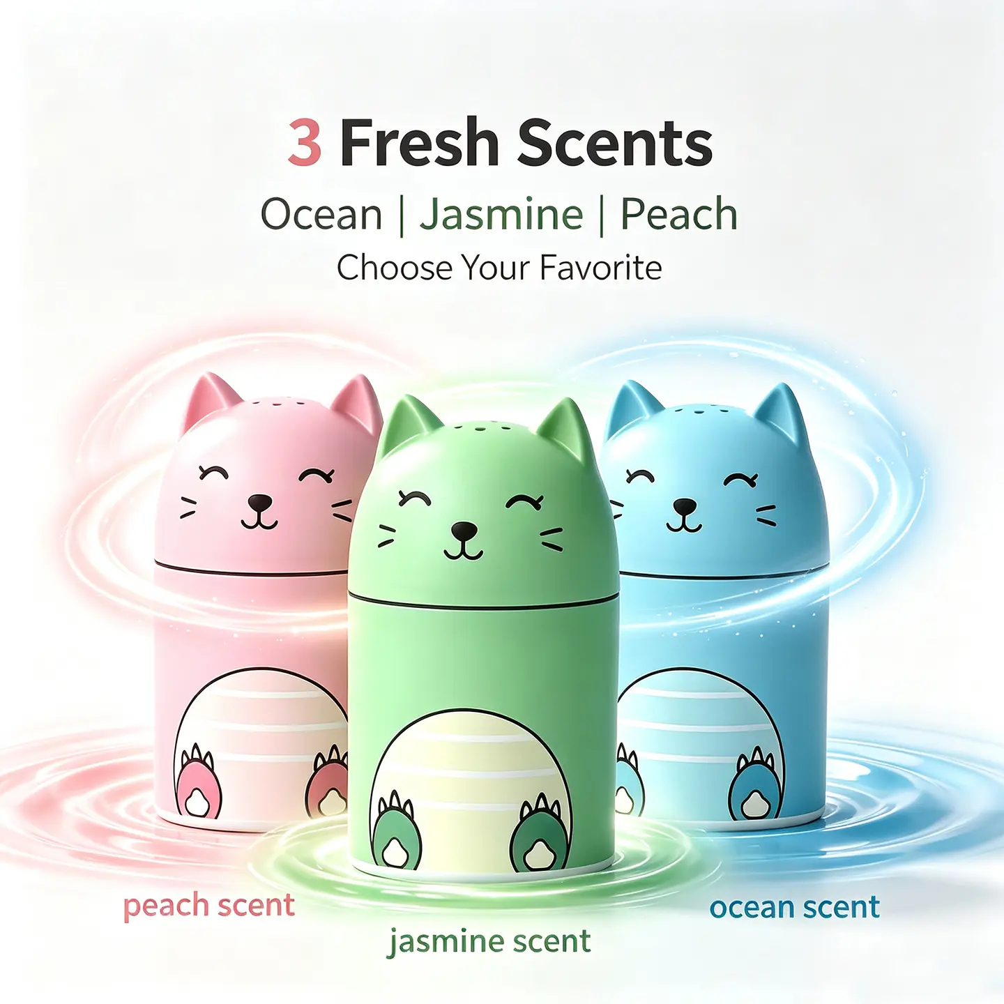 Toilet Tank Cleaner Tablets 3 Pack Ocean Jasmine Peach Scent Powerful Cleaning 9 Month Supply Bathroom Bowl Deodorizer Household