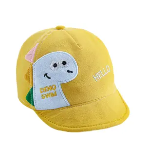 Kids Boys Girls Baseball Hats Cartoon Animal Pattern Peaked Cap Sun Protection Cap Sunscreen Sun Visor Hat