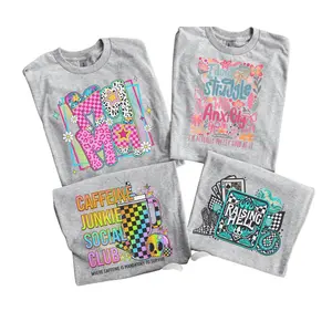 Ash Grey T shirt Categories Mystery Bags Single Shirt - Bleached or Unbleached - Mama - Faith - Petty - Valentine Day Casual Fit Love Clothes