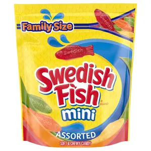 SWEDISH FISH Mini Assorted Soft & Chewy Candy, Family Size, 1.8 lb SWEDISH FISH Mini Assorted Soft & Chewy Candy, Family Size, 1.8 lb