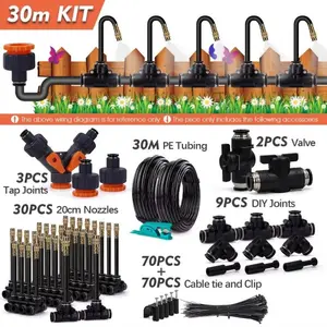 DIY Free Bending Universal Spray Kit for Greenhouse Garden Flowers Plant Watering Irrigation Patio Misting Cooling System