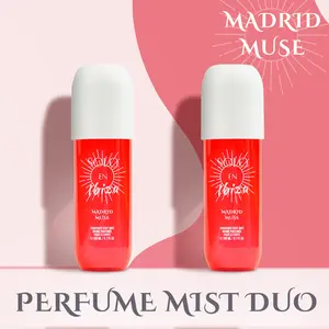 Solo En Ibiza Madrid Muse Body Mist 180ml 2 Pcs Plum Orchid Vanilla Musk Scent Long-Lasting Perfume-Level Fragrance Lightweight Alcohol-Based Mist for Everyday Use
