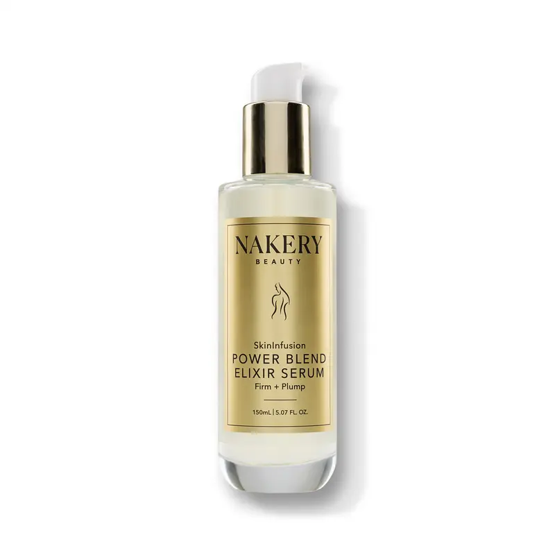 Nakery SkinInfusion Anti-Aging Serum Oil (Plump Bottle, 150ml) - Vitamin C, Hyaluronic Acid & Glycerin, Brightening, Firming, Long-Lasting Deep Hydration, Even Out Skin Tone & Texture, Antioxidant for All Skin Types