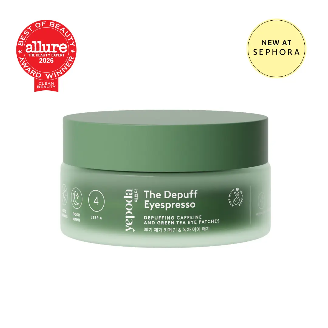 Yepoda The Depuff Eyespresso Eye Patches | Depuffing Under Eye Masks with Caffeine, Green Tea & Aloe Vera | 60 Eye Patches
