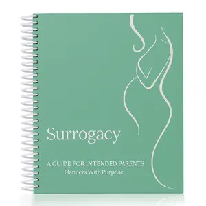 Surrogacy Planner for Intended Parents B5 Size Vegan Leather Hardcover IVF Journey Organizer Fertility & Pregnancy Through Surrogacy Planner with Guided Structure & Keepsake Features