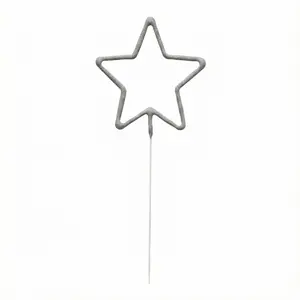 King of Sparklers Star-Shaped Sparklers Sparkler Streamers - Wire-Core Construction, Easy-to use, Smokeless, Golden Sparks