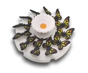Multi Color 3D Butterfly Animated Handheld Zoetrope  (Animation only visible with handheld viewer, phone or tablet.  See description for more info on how to view)