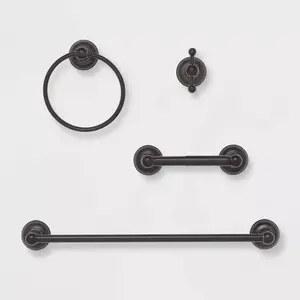 4pc Classic Bath Hardware Set Oil Rubbed Bronze - Threshold