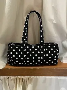 Retro black-and-white classic polka-dot printed handbags, niche design texture versatile shoulder bags, casual one-shoulder underarm bags, personality  lazy versatile suitable for student  shopping and so on, Fashionable Unique Bags
