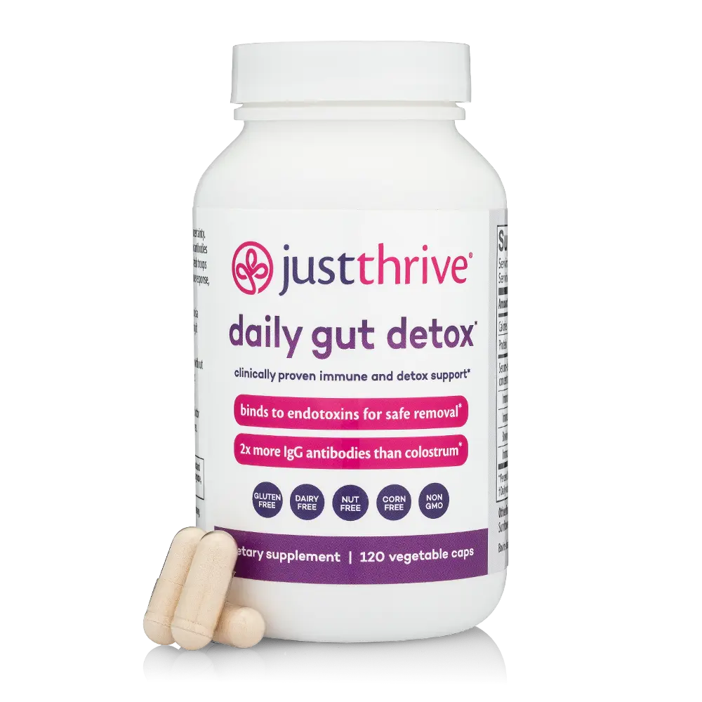 Just Thrive Daily Gut Detox, Immune & Gut Health Support, 30 Capsules, Boosts IgG Antibodies, Supports Gut Barrier Healthcare Edible
