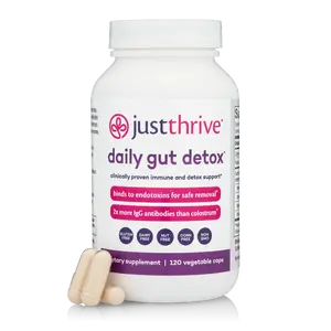 Just Thrive Daily Gut Detox, Immune & Gut Health Support, 30 Capsules, Boosts IgG Antibodies, Supports Gut Barrier Healthcare Edible
