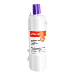【Summervibes】VEVOR Refrigerator Water Filter Replacement,  Carbon Block Filtration for Clear Drinking Water, Certified to Reduce Chlorine, Taste & Odor, Lead, Sediments, 70+ Contaminants, White, 1 Pack