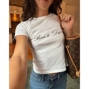 Born to Die Baby Tee Lana Del Ray, T-shirt, Disco Ball T-shirt, Stockholm Style, Gift T-shirt, Y2k, 2000s, Woman Outfit, Cute, Clothes for women, Music clothes