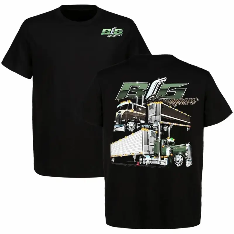🚛🔥🇺🇸 Big Strappers Semi Truck T-Shirt – Peterbilt Style Trucker Graphic Tee, Vintage Diesel Truck Shirt, Y2K American Trucking Streetwear for Men & Women, Soft Cotton Casual Big Rig Outfit, Retro Truck Culture Apparel⚡