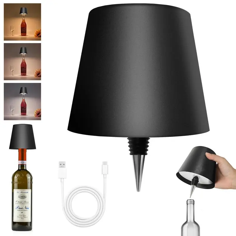 2026 New Wireless Bottle Lamp - LED Bottle Lights for Liquor & Wine Bottles,Whiskey Bottle Top Light,Bottle Stopper Night Light Kit,Rechargeable 3-Tone Touch-Dimmable,cool stuff for room,Birthday gifts,Mother's Day gifts,Valentine's Day Gifts
