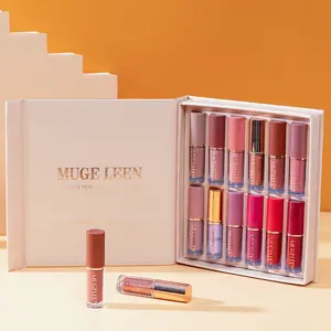 Multi-color matte lip glaze set — long-lasting, non-transfer, waterproof lipstick gift box; velvet matte lip tint that brightens skin tone; moisturizing, doesn’t dry out, resists fading; lip glaze combo for women; TikTok best-selling lip makeup gift box