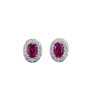 [ # ZA59](Chris) 1CT Lab Created Gemstone Fashion Earrings