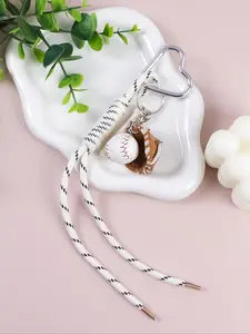 Cool Baseball Keychain Set, Mini Bat & Glove Design, Vibrant Colors, Perfect Gift for Sports Lovers, Friends, Daily Use Accessory