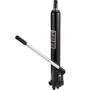 【fathersdaygift】VEVOR Hydraulic Long Ram Jack, 3 Tons/6600 lbs Capacity, with Single Piston Pump and Clevis Base, Manual Cherry Picker with Handle, for Garage/Shop Cranes, Engine Lift Hoist, Black