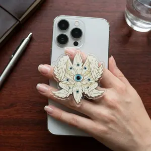 Monster Eyes with MagSafe Phone Grip, Horror Aesthetic Magnetic Phone Holder, Kawaii Scary Fan Gift , Kindle Accessories sticky Baby mount Library Card Flower-Shaped Multi-Functional Stand Universal Car Double-Sided Octo Adjustable Portable