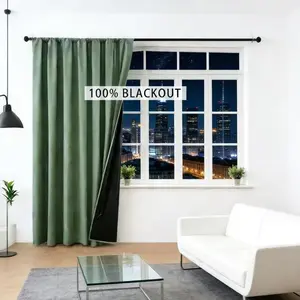 Modern Simple 100% Full Shade Curtain, Rod Pocket Design, UV Protection, Perfect for Living Room and Bedroom Decor(1piece)