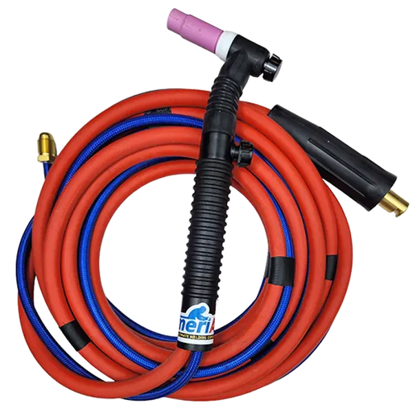 TIG Master 220A Air-Cooled Arc Welding Machine with Flex Head Flex Neck TIG Torch, 15-ft Long Power Cable, Ceramic Glass, Better Visibility, Secure Hold