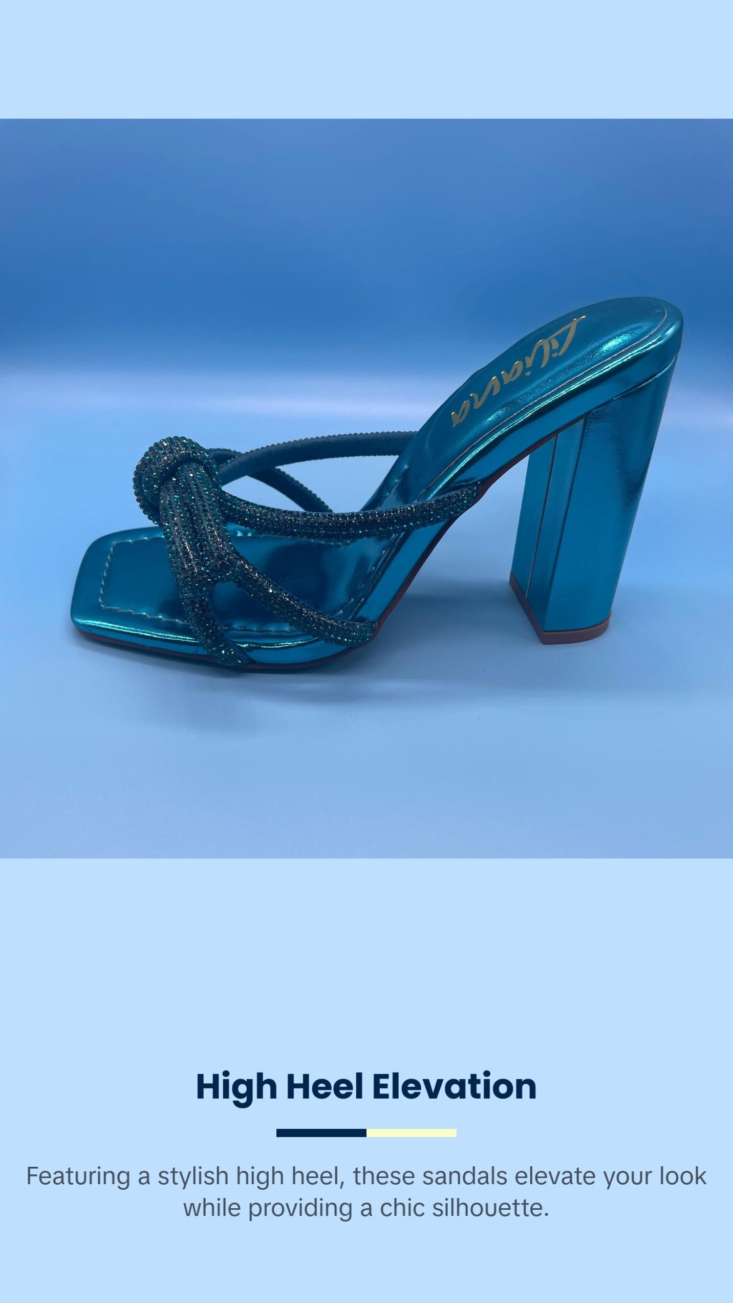 Queen Diva High Heels (Turquoise)