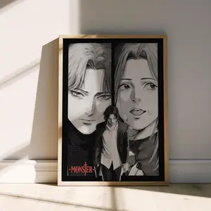 Monster Anime Poster - Johan Liebert Dr. Kenzo Tenma Art Print