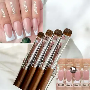 Premium FlexOne Kolinsky French Brush Germany for french nail manicure professional use