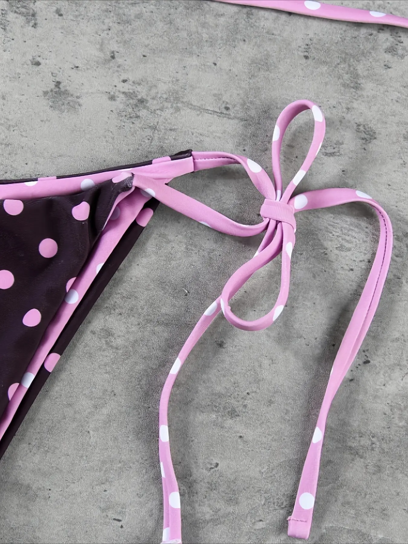 3 Pieces/Set Polka Dots Pattern Halter Bikini Set Bikini Swim Top  display picture 1