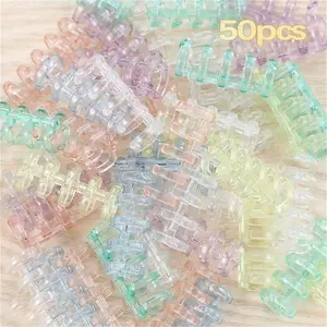 Morandi Color 5-Ring Binder Dividers, 10/20/30/40pcs DIY Loose-Leaf Storage, Simple Plastic Notebook Page Fasteners, Organize Your Notes Easily