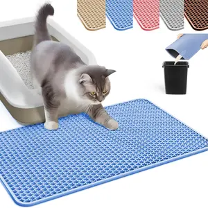 Cat Litter Mat, Pee Pads, Dual-Layer Honeycomb Design, Waterproof Urine Resistant Non-Slip, Easy Clean, Reduces Waste, Ideal for Pet Owners