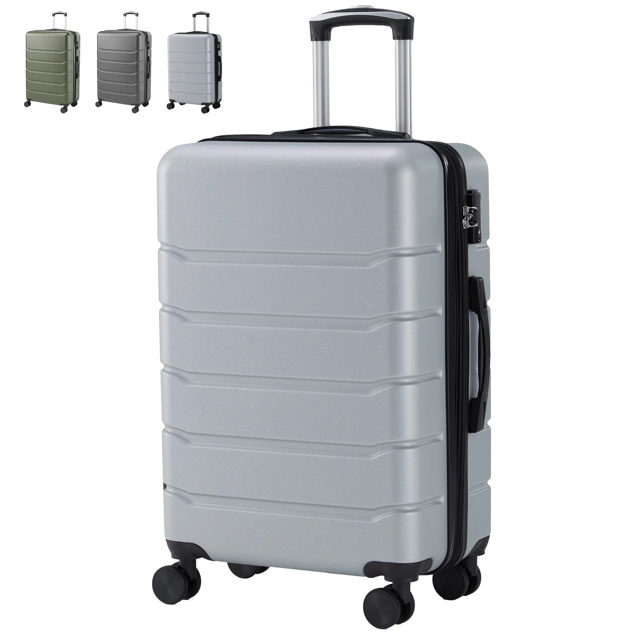 20/24/28 Inch Suitcase (Without Wheels), Hardshell Checked Luggage with Dual Spinner Wheels, TSA Lock, Expandable Lightweight ABS Rolling Suitcase for Vacation, Business & Family Trips