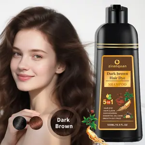 Dark Auburn Dye Shampoo | 5-in-1 GINGER Extract & Henna | 30-Min Color | 8-10Wks Hold | Vibrant Gray Coverage | 16.9fl oz Haircare  hair dye