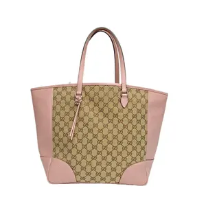 Pre-owned GUCCI leather Tote Bags 【DIZ】Pink Canvas Gold Hardware Patchwork P216752455