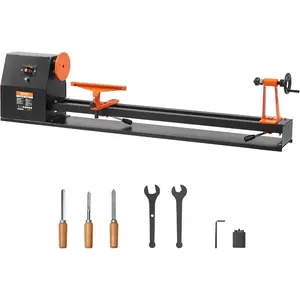 VEVOR 1.5 HP Wood Lathe, 16x 40 in Wood Lathe Machine with 0 to 3200 RPM Variable Speed Brushless DC Motor Cast Iron Body Tool Rest for Medium to Large Projects WoodworkingVEVOR Super Brand Day