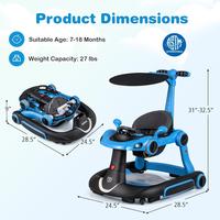 Blue + Black, 7-in-1 with Handle, Rocker Combo