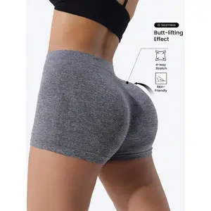 Seamluxe Sport Women's Solid Color Sports Shorts Spandex Shorts Spandex Shorts Booty Shorts Biker Shorts