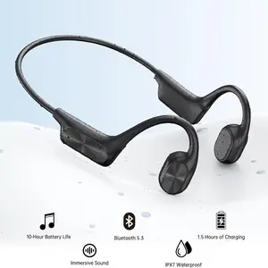 Waterproof Bone Conduction Headphones Ipx7 Waterproof 32GB Storage Earphone with Microphone Lightweight New Sports Headset
