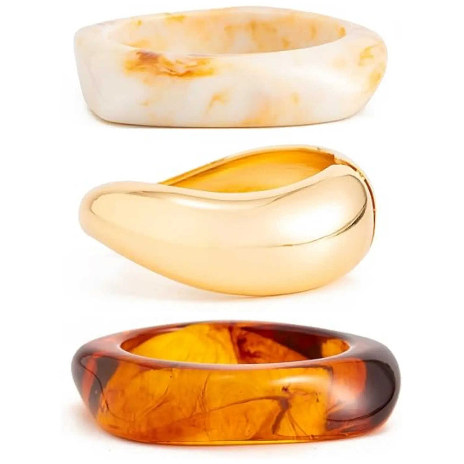 Chunky Acrylic Bangle Bracelet for Women Colorful Resin Bracelets Trendy Stack Statement Cuff Jewelry Gift