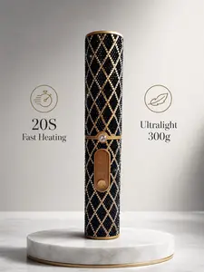 Luxury Rhinestone Cordless Automatic Hair Curler with Adjustable Temperature 170-210℃ Fast Heating Tech Anti-Scald Styling Tool