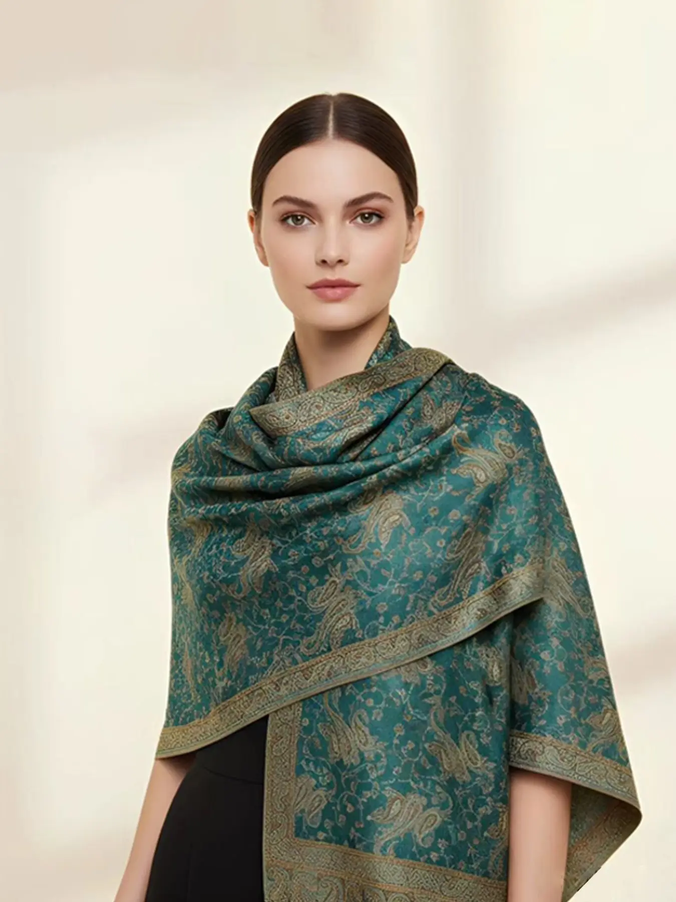 1PCS New All Seasons Pashmina Shawl Lady Wrap Headscarf Warm Muslim Scarves Hijab Design Print Female Tassel Stoles Scarf Suitable for gift giving and daily dressing with shawls