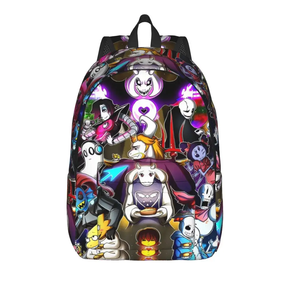 Popular Undertale Backpack  Women Men Polyester Workout Backpacks Soft Streetwear High School Bags Rucksack