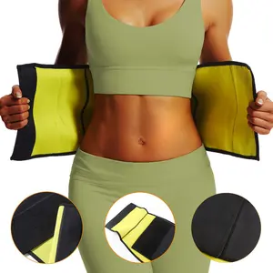 Women's High-Elasticity Neoprene Waist Trainer Belt - Adjustable, Sweat-Sauna Fitness Support, 100% Polyester Knit Fabric, Hand Washable, Tummy Control Slimming Compression Green Shapewear Womenswear Comfort Sexy Basic Minimalist