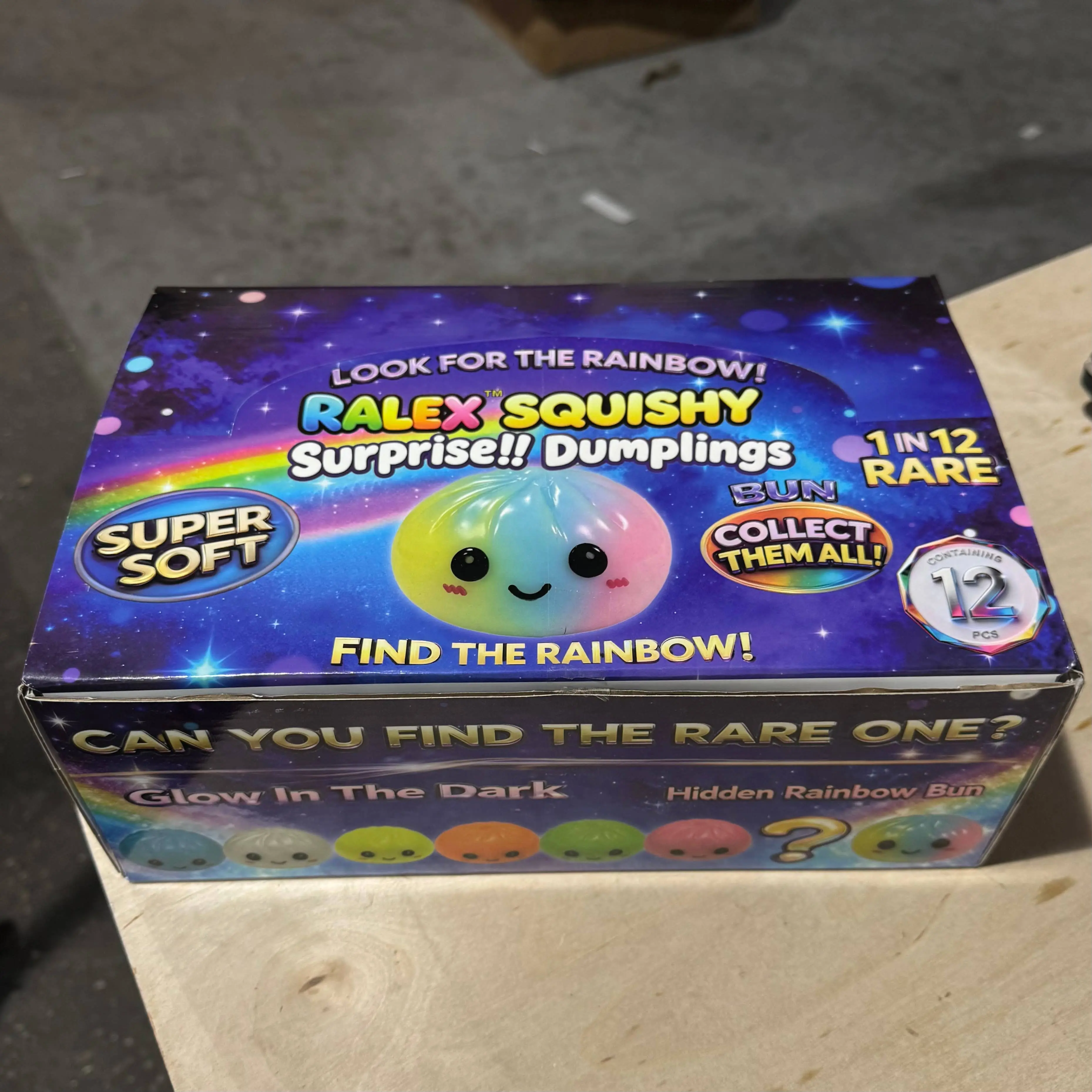 WRAPPED Glow in the Dark Rainbow Dumpling