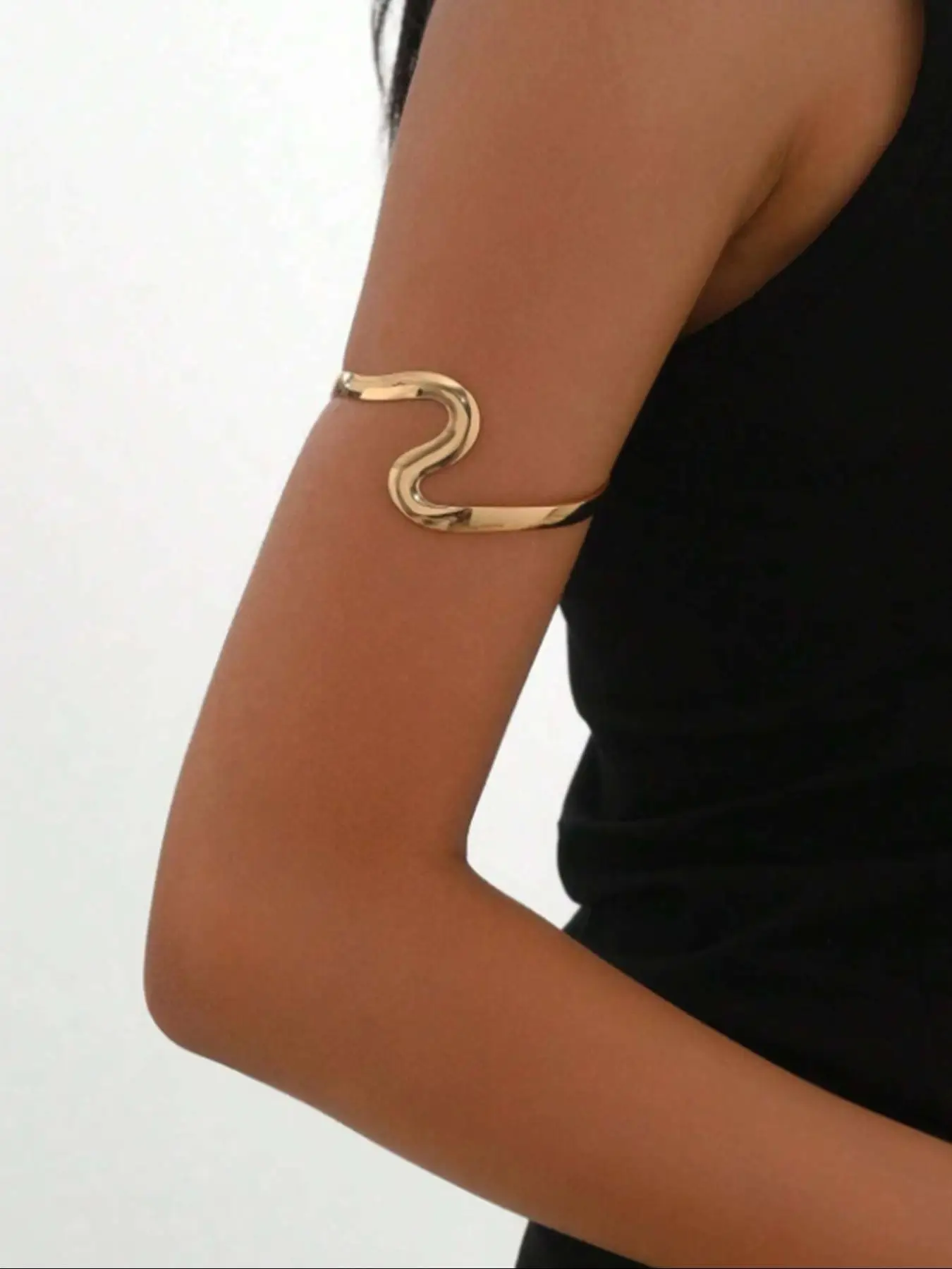 Simple Geometric Design Cuff Bangle / Armlet, Fashionable Vintage Jewelry for Women for Party, Daily Clothing Decor, Trendy All-match & Exquisite Jewe